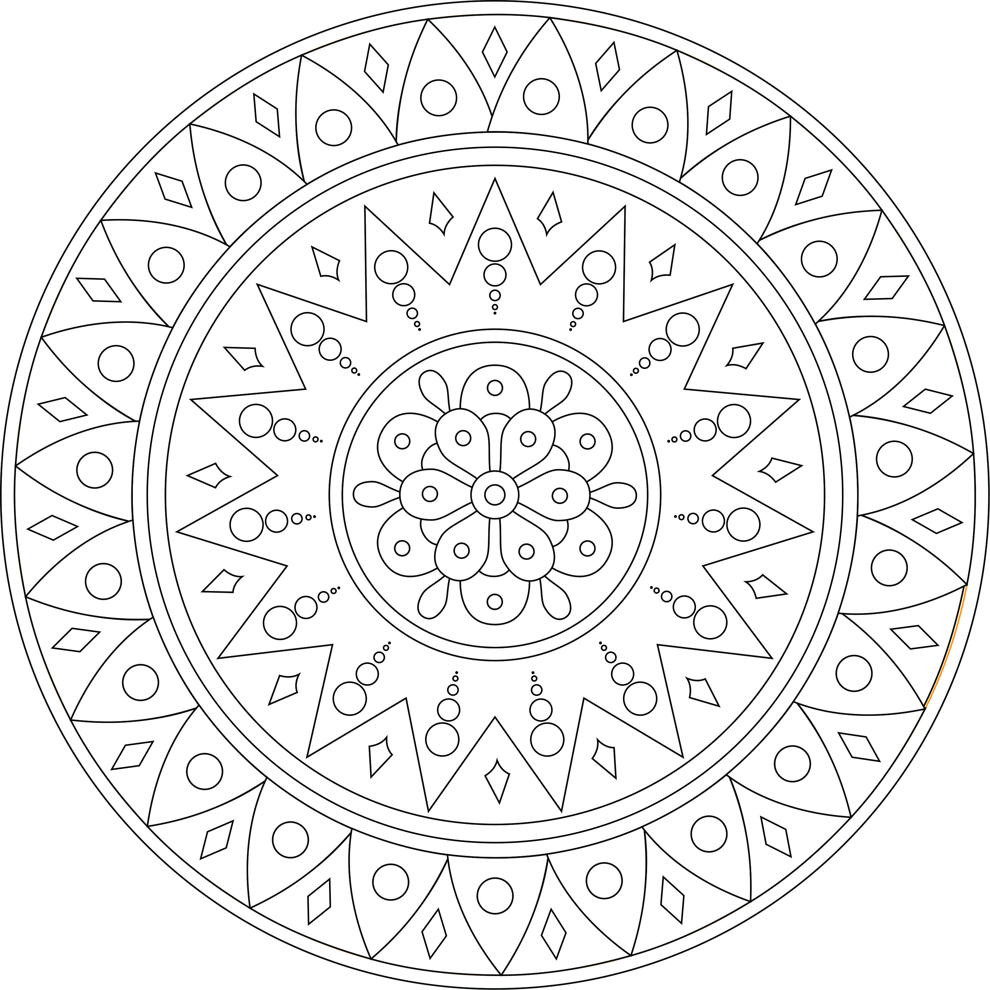 Desenhos para colorir de Mandalas para imprimir e colorir - Mandalas -  Coloring Pages for Adults