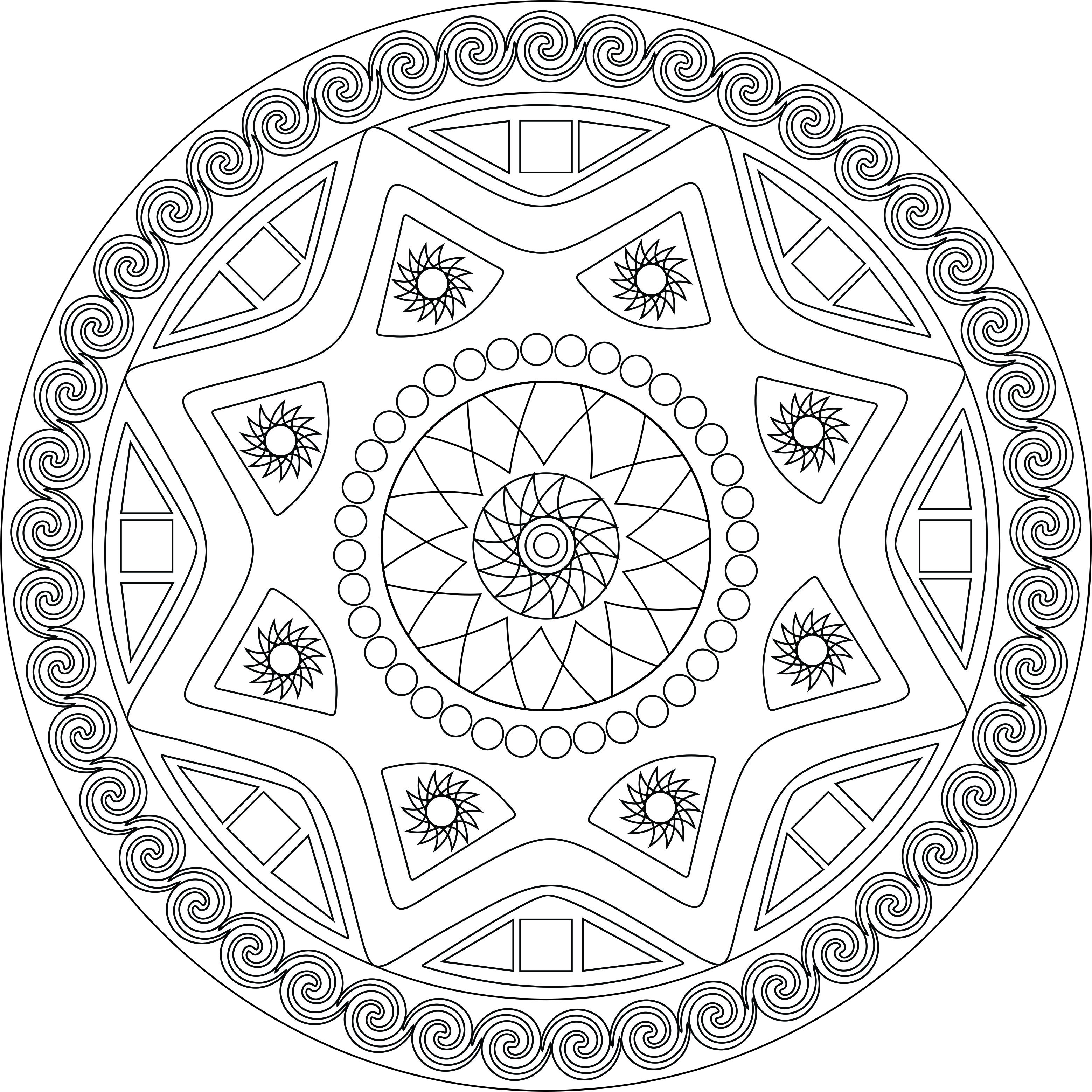 Desenhos da Mandala para Colorir  Desenhos para colorir Online