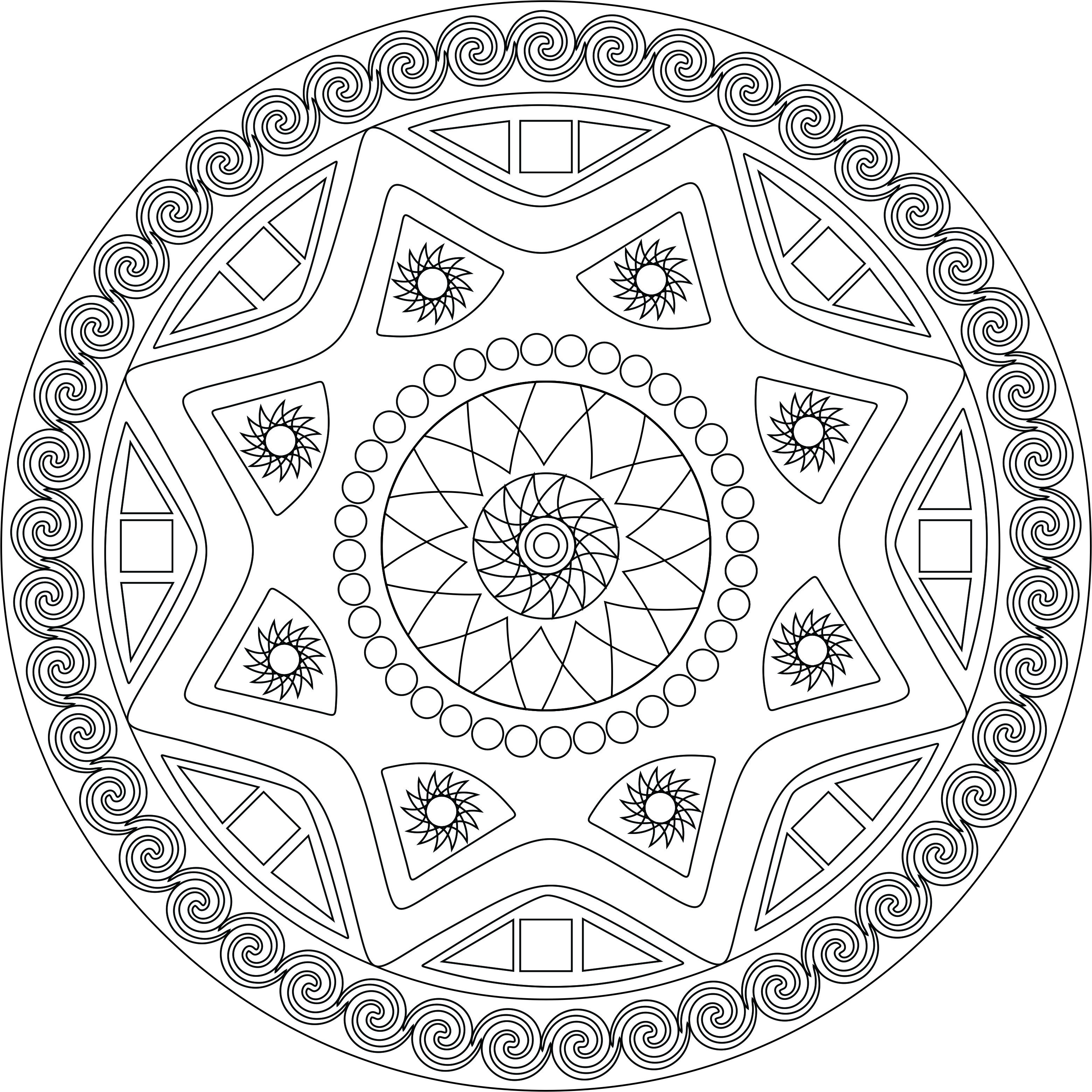 Desenhos para colorir de mandalas para imprimir e colorir