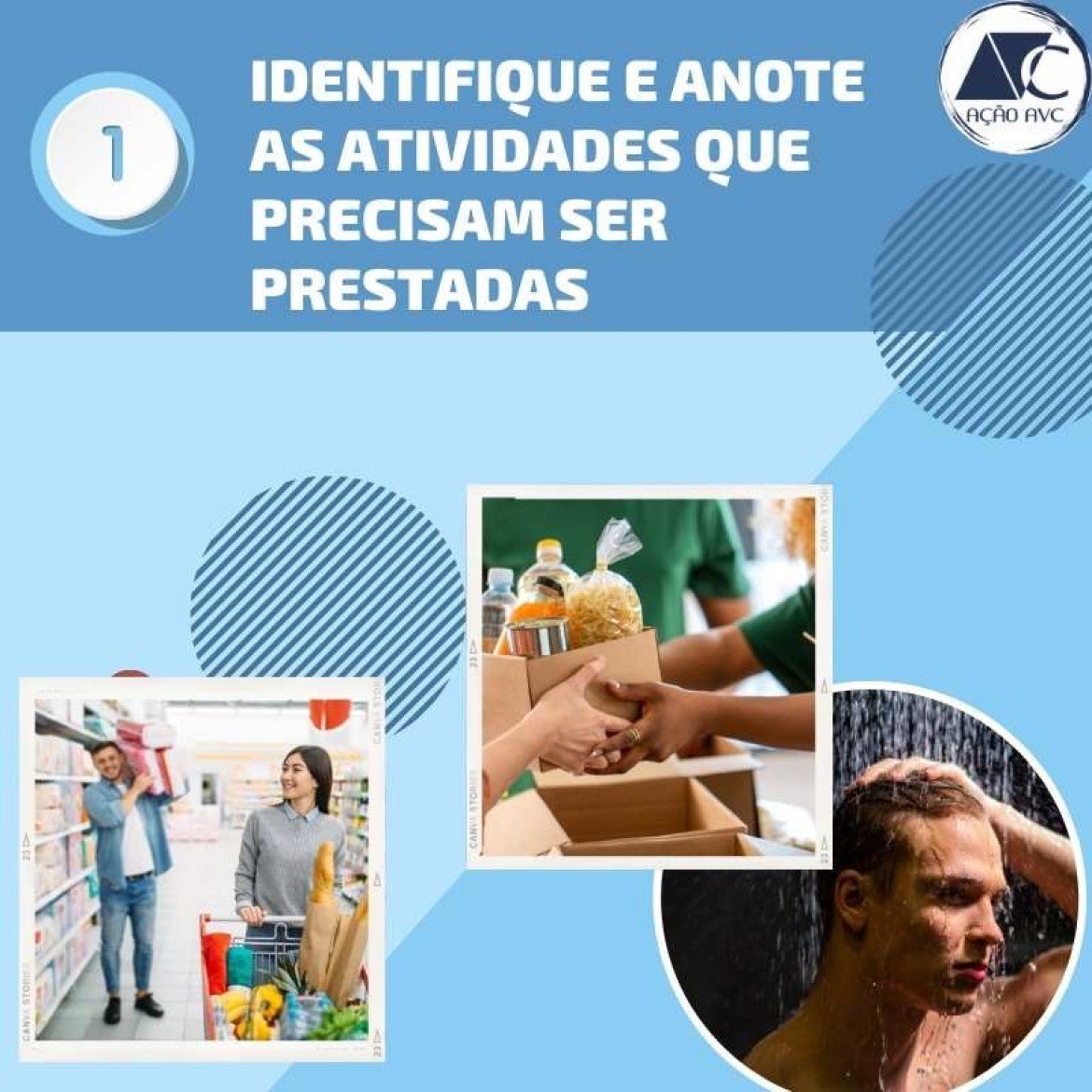 AVC - organização das tarefas do cuidador Liste as atividades diárias do cuidador