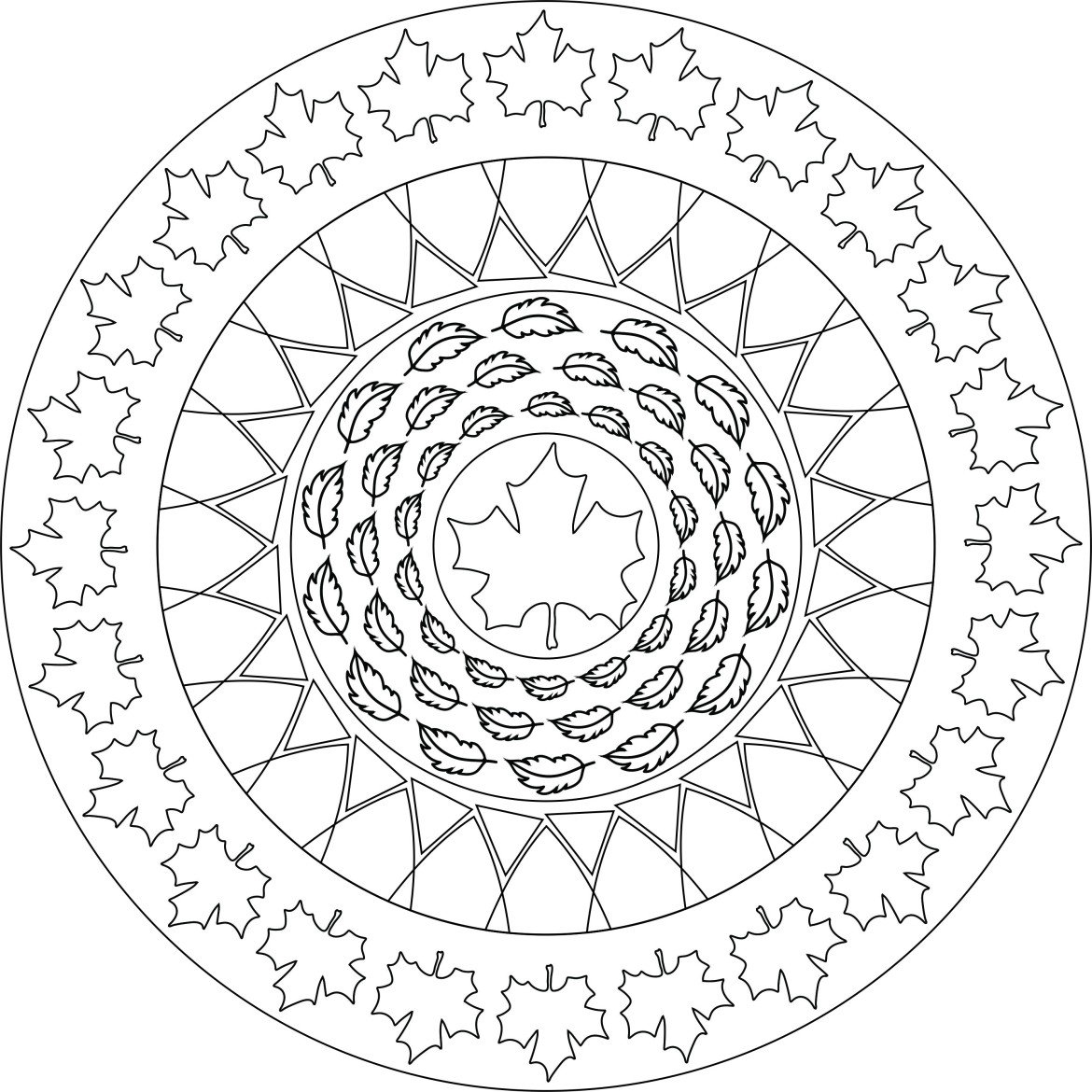 Mandalas para colorir - Outono