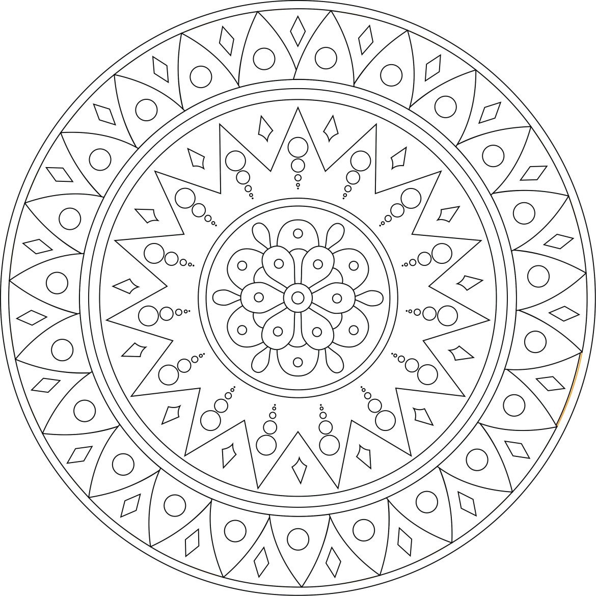 Mandala para colorir - Primavera