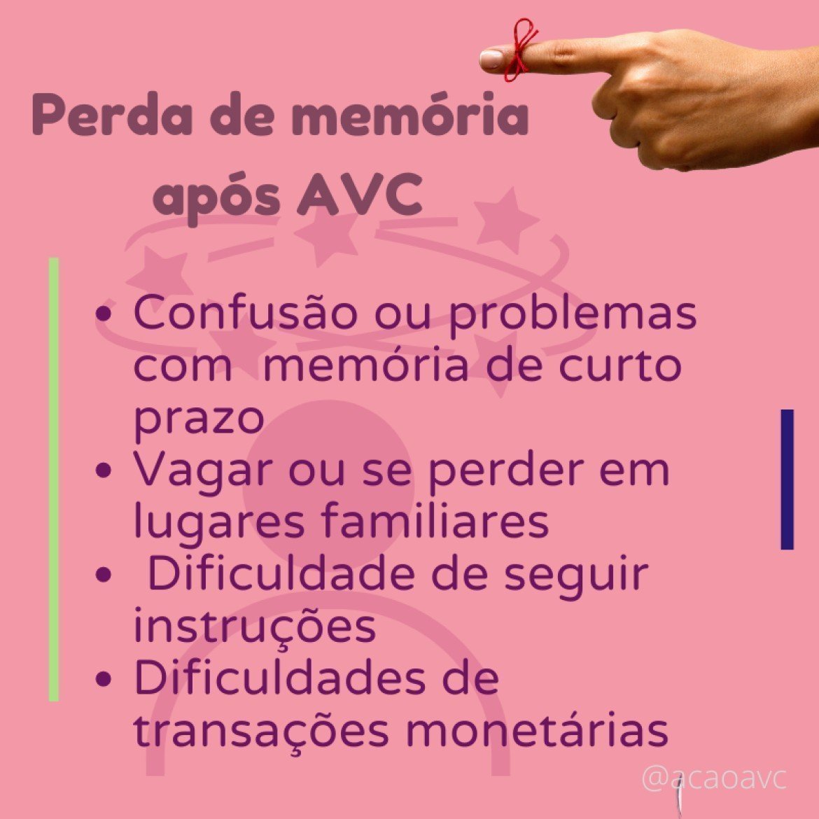 Esquecimento pós AVC Esquecimento após o Acidente Vascular Cerebral - AVC