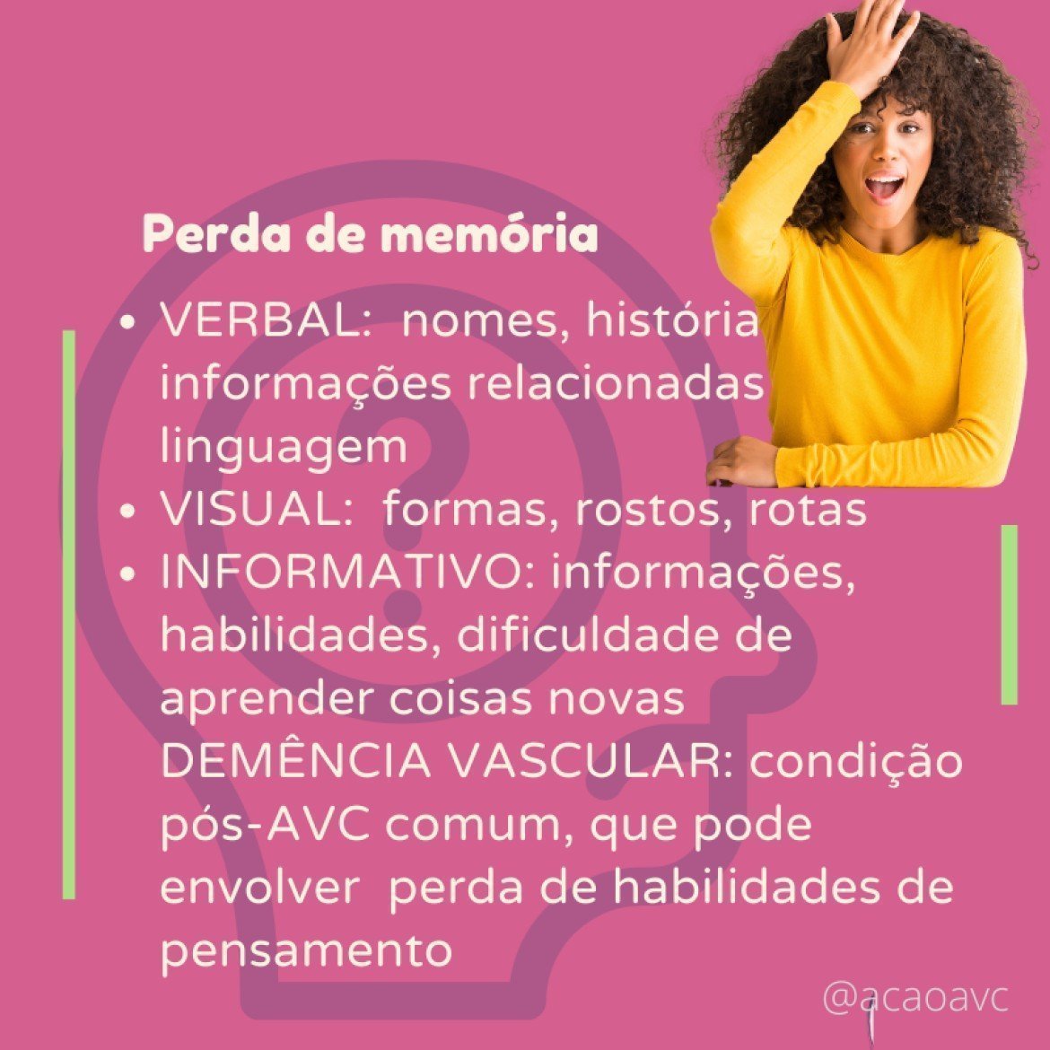esquecimento e perda de memória pós AVC Perda de Memória e esquecimento após o AVC