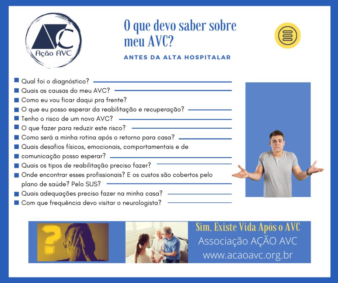 perguntas sobre o AVC antes da alta hospitalar Perguntas que você deve fazer antes da alta hospitalar pelo AVC