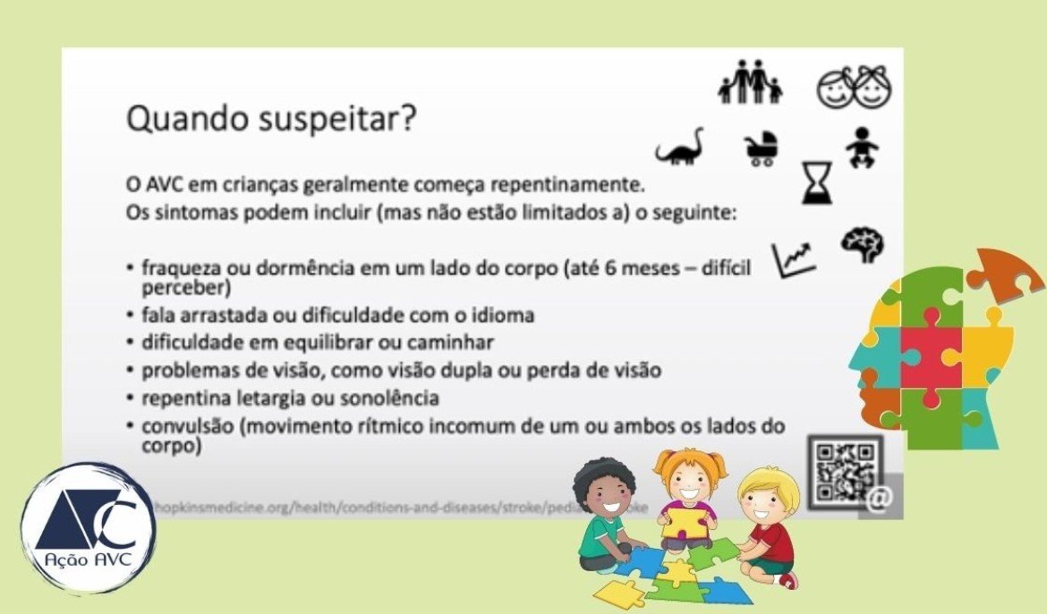 sintomas AVC (Acidente Vascular Cerebral) em crianças QUANDO SUSPEITAR DE UM AVC NAS CRIANÇAS?