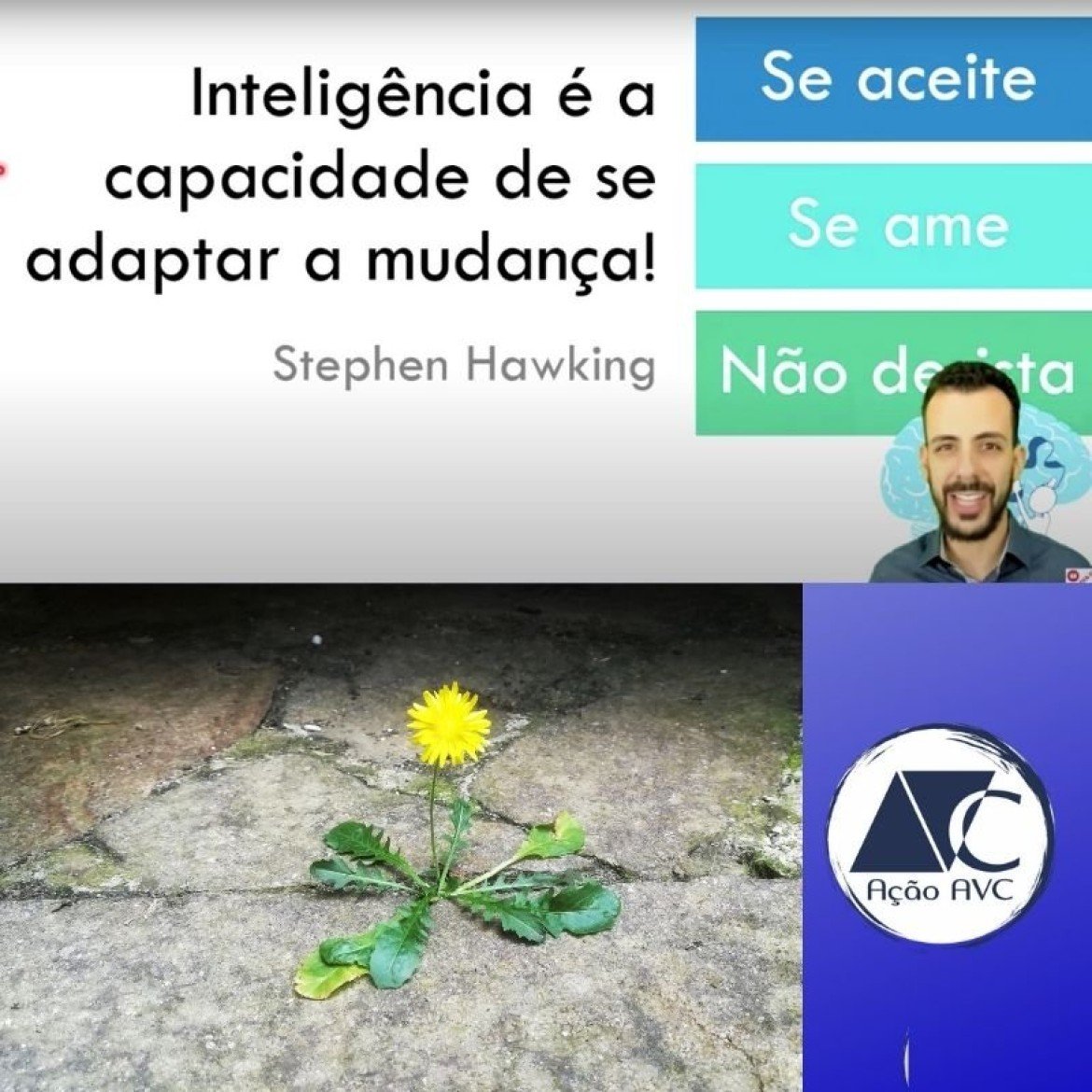 Tratamento do AVC - Se aceite, se ame e não desista Atitude adequada após o AVC