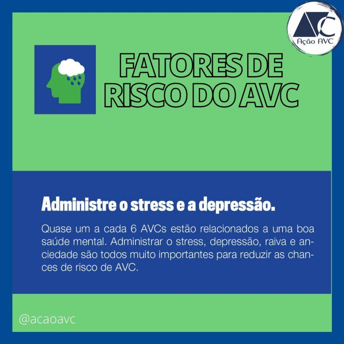 Estresse e depressão são riscos de AVC