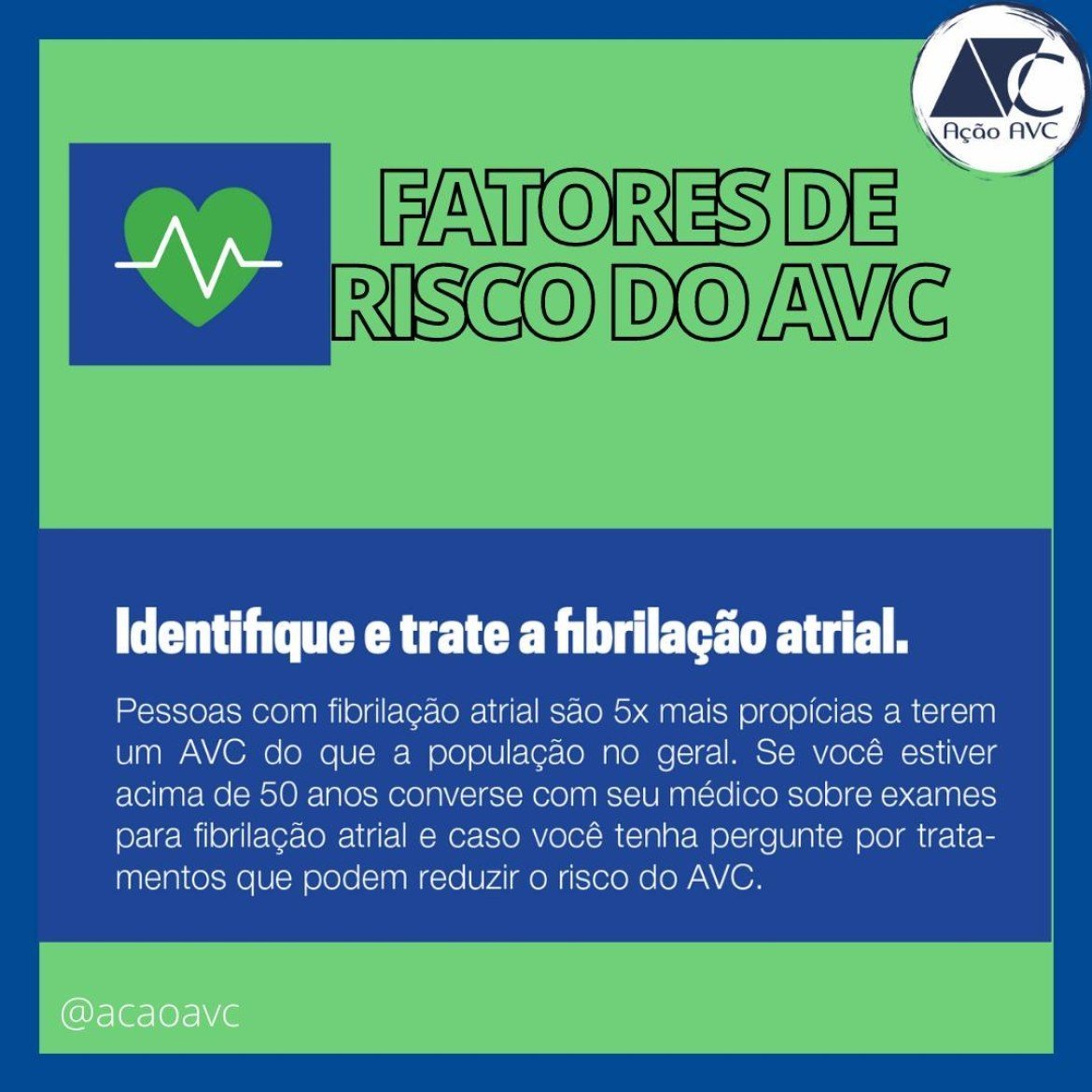 Risco do AVC (Acidente Vascular Cerebral) FA Saiba o que é fibrilação atrial e reduza o risco do AVC com seu controle
